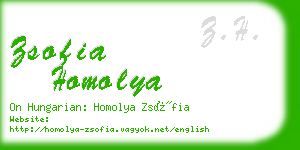 zsofia homolya business card